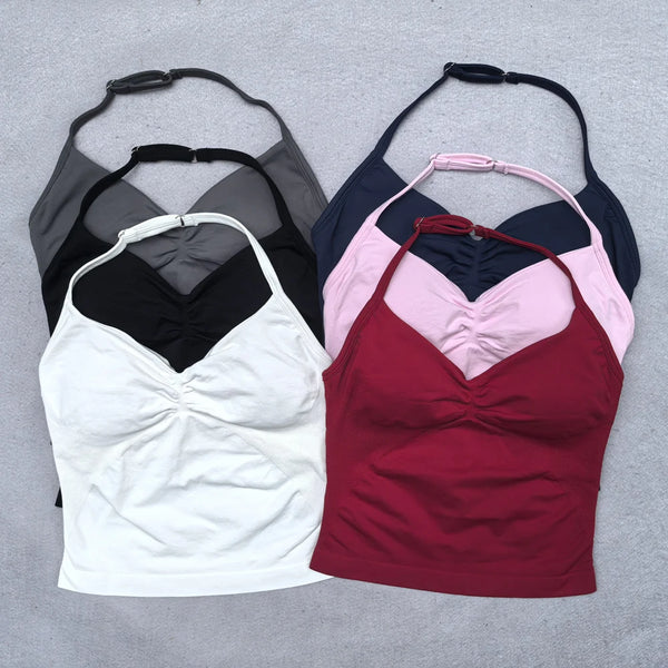 Adjustable Strappy Backless Yoga & Gym Top
