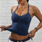 Adjustable Strappy Backless Yoga & Gym Top
