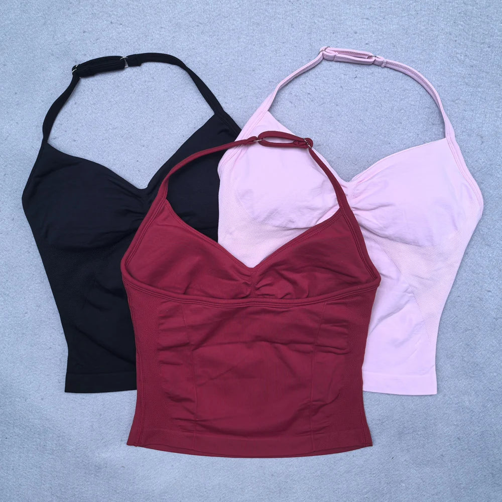 Adjustable Strappy Backless Yoga & Gym Top