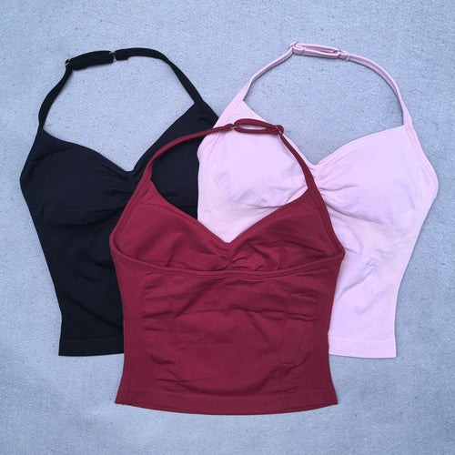 Adjustable Strappy Backless Yoga & Gym Top