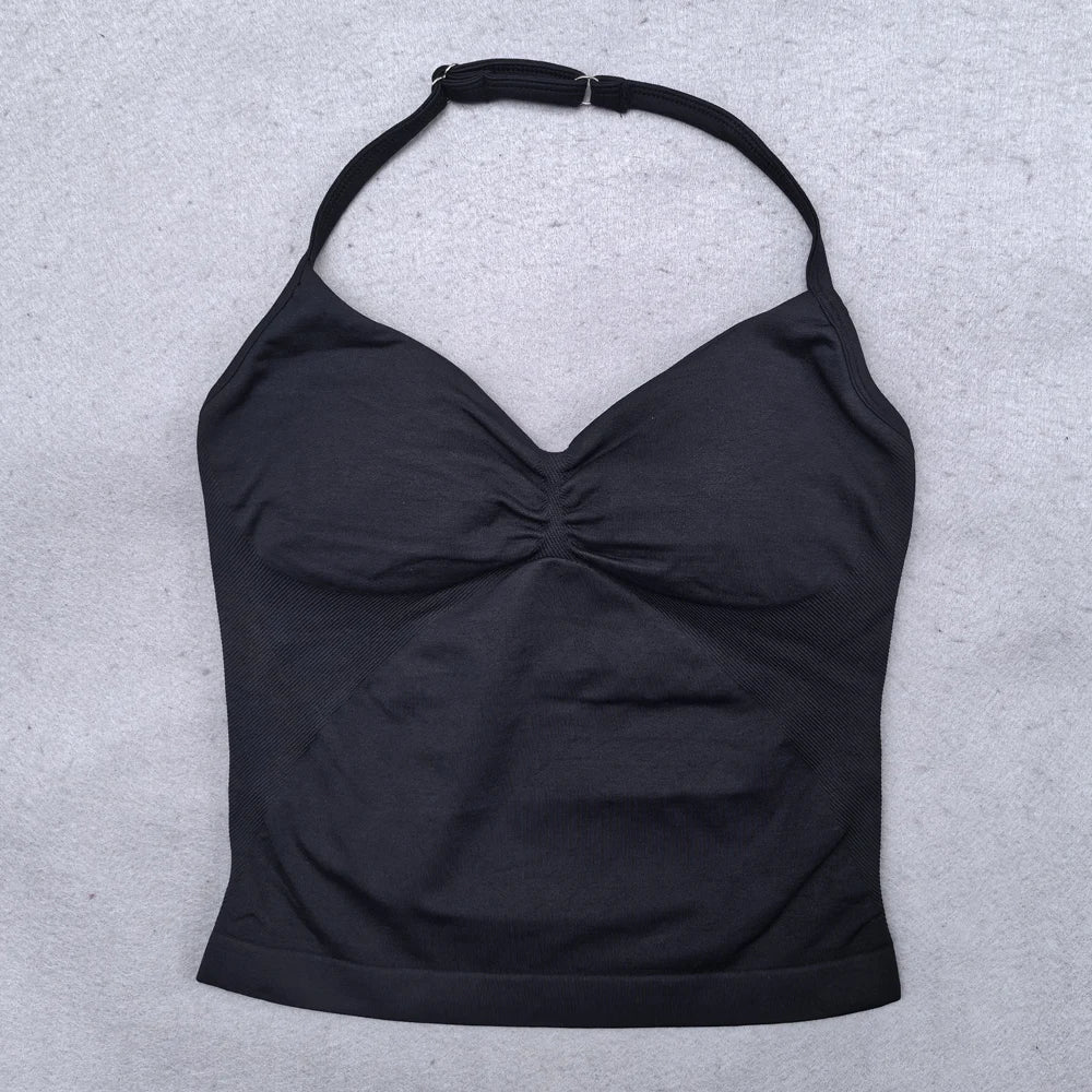 Adjustable Strappy Backless Yoga & Gym Top
